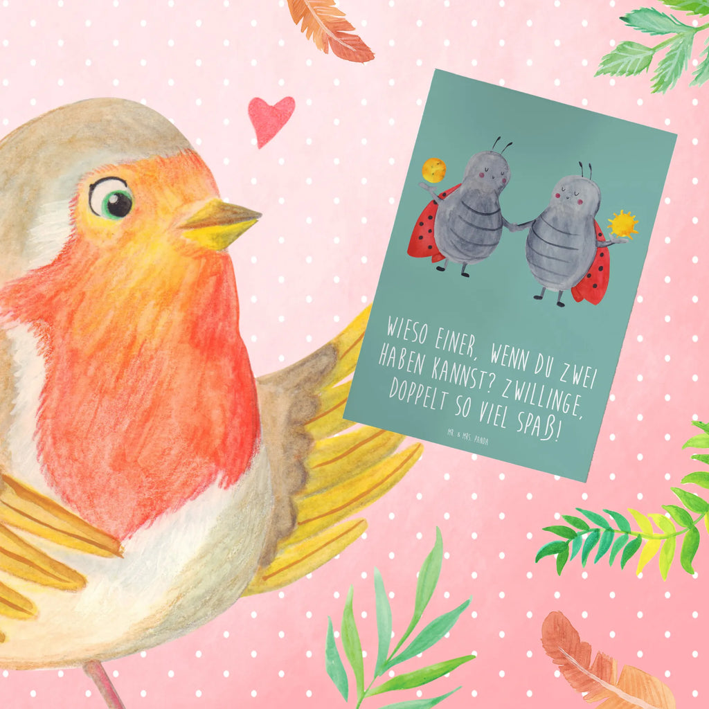 Grußkarte Zwillinge Spaß Ansichtskarten, Geburtstagskarte, Karte, Hochzeitskarte, Einladungskarte, Grußkarte, Glückwunschkarte, Klappkarte, Tierkreiszeichen, Sternzeichen, Horoskop, Astrologie, Aszendent