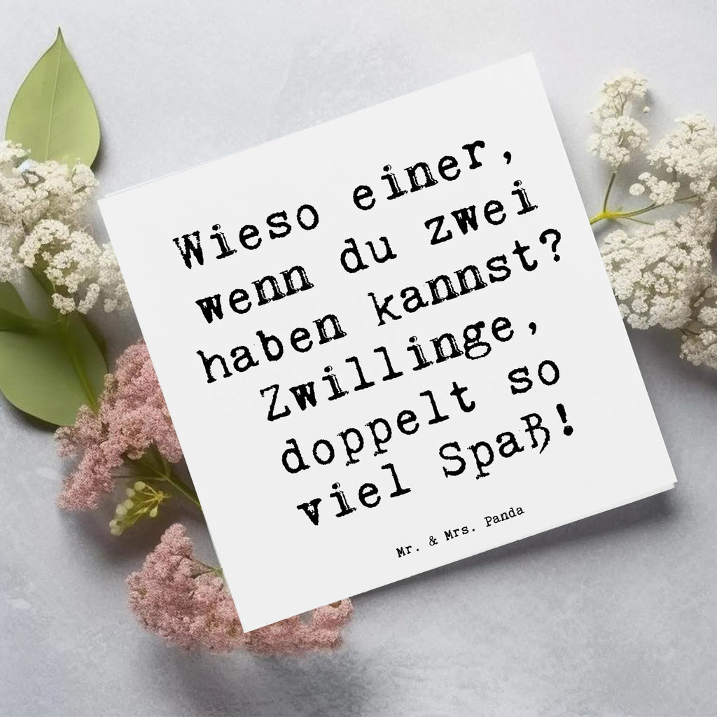 Deluxe Karte Spruch Zwillinge Spaß Karte, Grußkarte, Einladungskarte, Hochzeitskarte, Klappkarte, Hochwertige Klappkarte, Hochwertige Grußkarte, Glückwunschkarte, Geburtstagskarte, Tierkreiszeichen, Sternzeichen, Horoskop, Astrologie, Aszendent