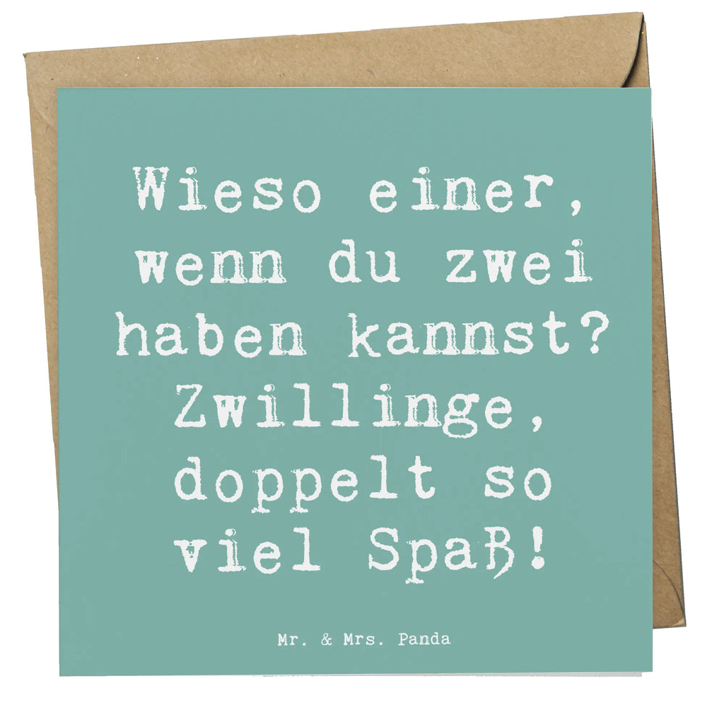 Deluxe Karte Spruch Zwillinge Spaß Karte, Grußkarte, Einladungskarte, Hochzeitskarte, Klappkarte, Hochwertige Klappkarte, Hochwertige Grußkarte, Glückwunschkarte, Geburtstagskarte, Tierkreiszeichen, Sternzeichen, Horoskop, Astrologie, Aszendent