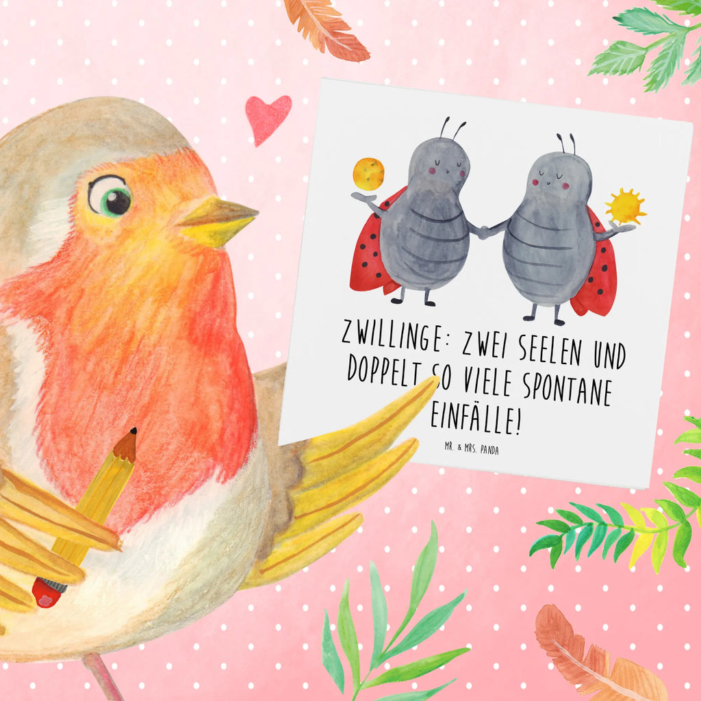 Deluxe Card Zwillinge: Zwei Seelen und doppelt so viele spontane Einfälle! Hochzeitskarte, Einladungskarte, Karte, Geburtstagskarte, Hochwertige Grußkarte, Glückwunschkarte, Hochwertige Klappkarte, Klappkarte, Grußkarte, Tierkreiszeichen, Sternzeichen, Horoskop, Astrologie, Aszendent