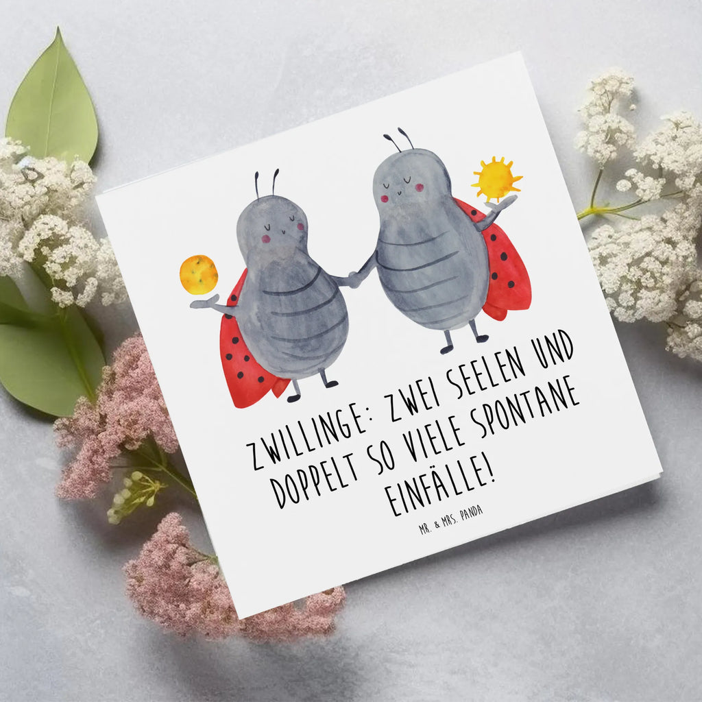 Deluxe Card Zwillinge: Zwei Seelen und doppelt so viele spontane Einfälle! Hochzeitskarte, Einladungskarte, Karte, Geburtstagskarte, Hochwertige Grußkarte, Glückwunschkarte, Hochwertige Klappkarte, Klappkarte, Grußkarte, Tierkreiszeichen, Sternzeichen, Horoskop, Astrologie, Aszendent