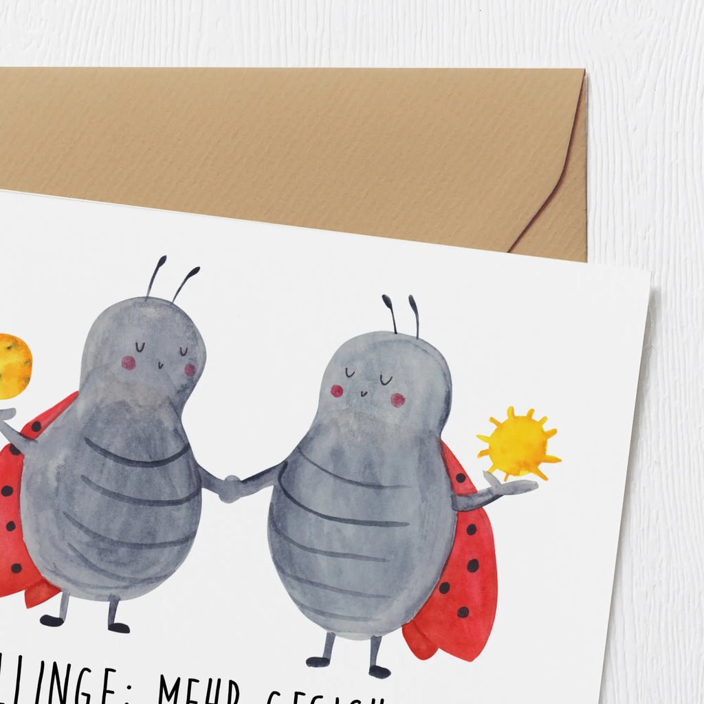 Deluxe Karte Zwillinge Spaß Grußkarte, Hochwertige Klappkarte, Hochzeitskarte, Geburtstagskarte, Glückwunschkarte, Einladungskarte, Karte, Hochwertige Grußkarte, Klappkarte, Tierkreiszeichen, Sternzeichen, Horoskop, Astrologie, Aszendent