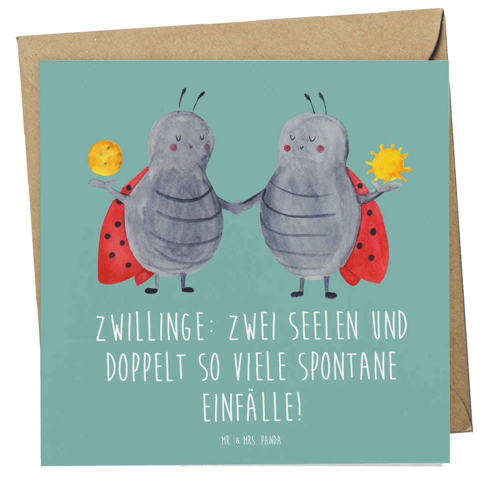 Deluxe Card Zwillinge: Zwei Seelen und doppelt so viele spontane Einfälle! Hochzeitskarte, Einladungskarte, Karte, Geburtstagskarte, Hochwertige Grußkarte, Glückwunschkarte, Hochwertige Klappkarte, Klappkarte, Grußkarte, Tierkreiszeichen, Sternzeichen, Horoskop, Astrologie, Aszendent