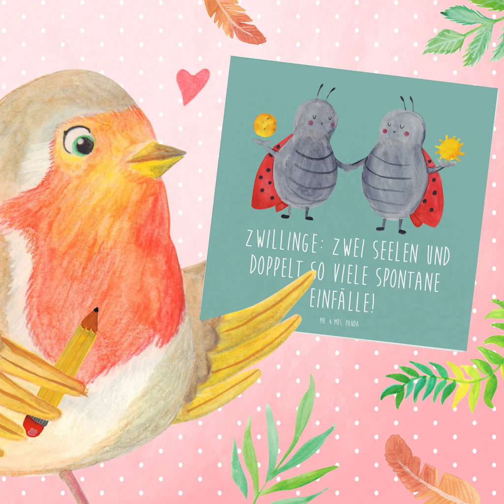 Deluxe Card Zwillinge: Zwei Seelen und doppelt so viele spontane Einfälle! Hochzeitskarte, Einladungskarte, Karte, Geburtstagskarte, Hochwertige Grußkarte, Glückwunschkarte, Hochwertige Klappkarte, Klappkarte, Grußkarte, Tierkreiszeichen, Sternzeichen, Horoskop, Astrologie, Aszendent