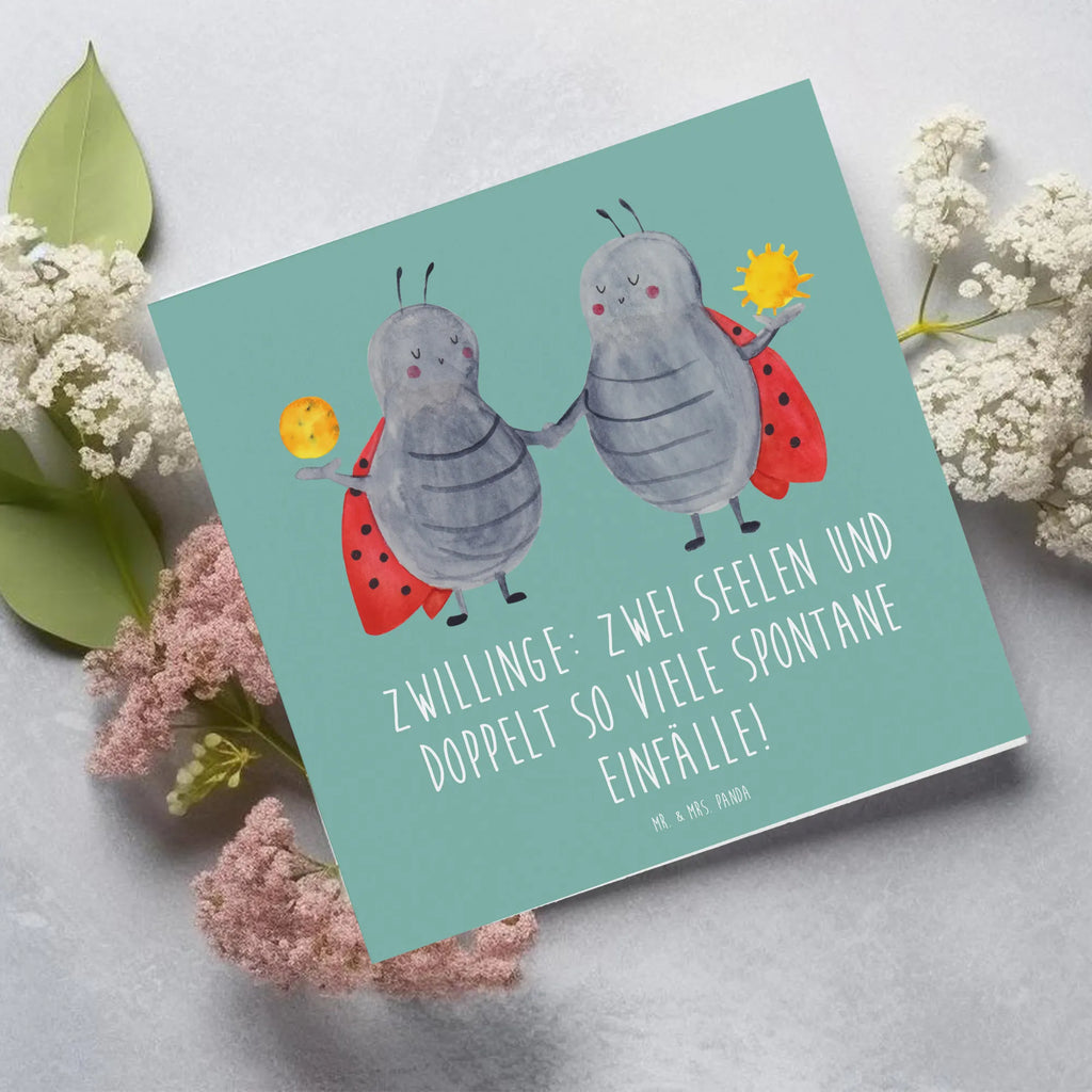 Deluxe Card Zwillinge: Zwei Seelen und doppelt so viele spontane Einfälle! Hochzeitskarte, Einladungskarte, Karte, Geburtstagskarte, Hochwertige Grußkarte, Glückwunschkarte, Hochwertige Klappkarte, Klappkarte, Grußkarte, Tierkreiszeichen, Sternzeichen, Horoskop, Astrologie, Aszendent