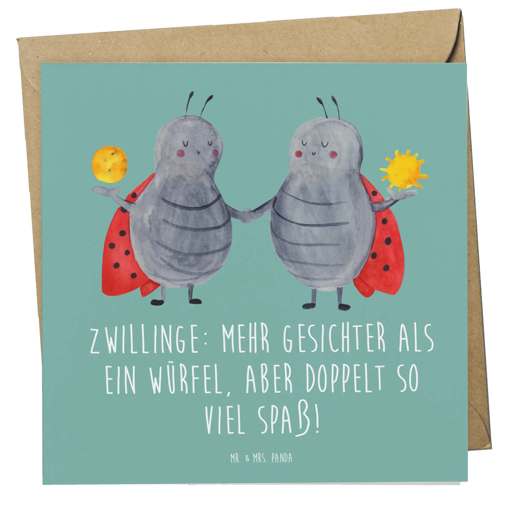 Deluxe Karte Zwillinge Spaß Grußkarte, Hochwertige Klappkarte, Hochzeitskarte, Geburtstagskarte, Glückwunschkarte, Einladungskarte, Karte, Hochwertige Grußkarte, Klappkarte, Tierkreiszeichen, Sternzeichen, Horoskop, Astrologie, Aszendent