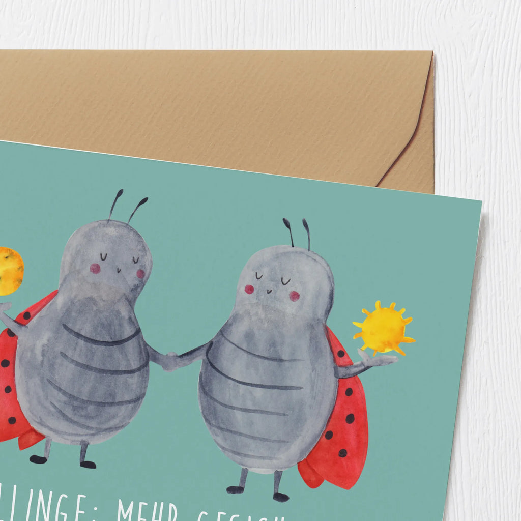 Deluxe Karte Zwillinge Spaß Grußkarte, Hochwertige Klappkarte, Hochzeitskarte, Geburtstagskarte, Glückwunschkarte, Einladungskarte, Karte, Hochwertige Grußkarte, Klappkarte, Tierkreiszeichen, Sternzeichen, Horoskop, Astrologie, Aszendent