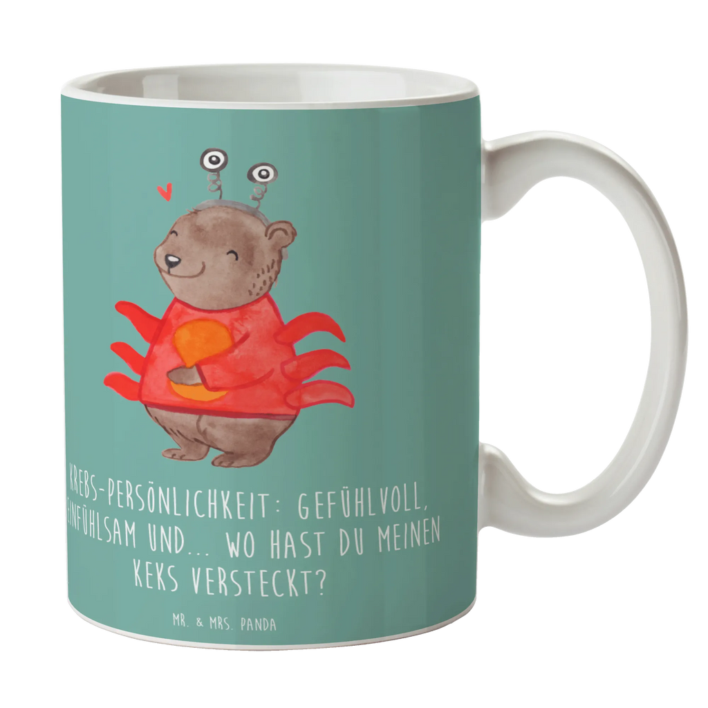 Tasse Krebs Gefühlswelt Tasse, Keramiktasse, Tasse mit Motiven, Tasse mit Zitaten, Porzellantasse, Bürotasse, Kaffeetasse, Geschenktasse, Teetasse, Tierkreiszeichen, Sternzeichen, Horoskop, Astrologie, Aszendent