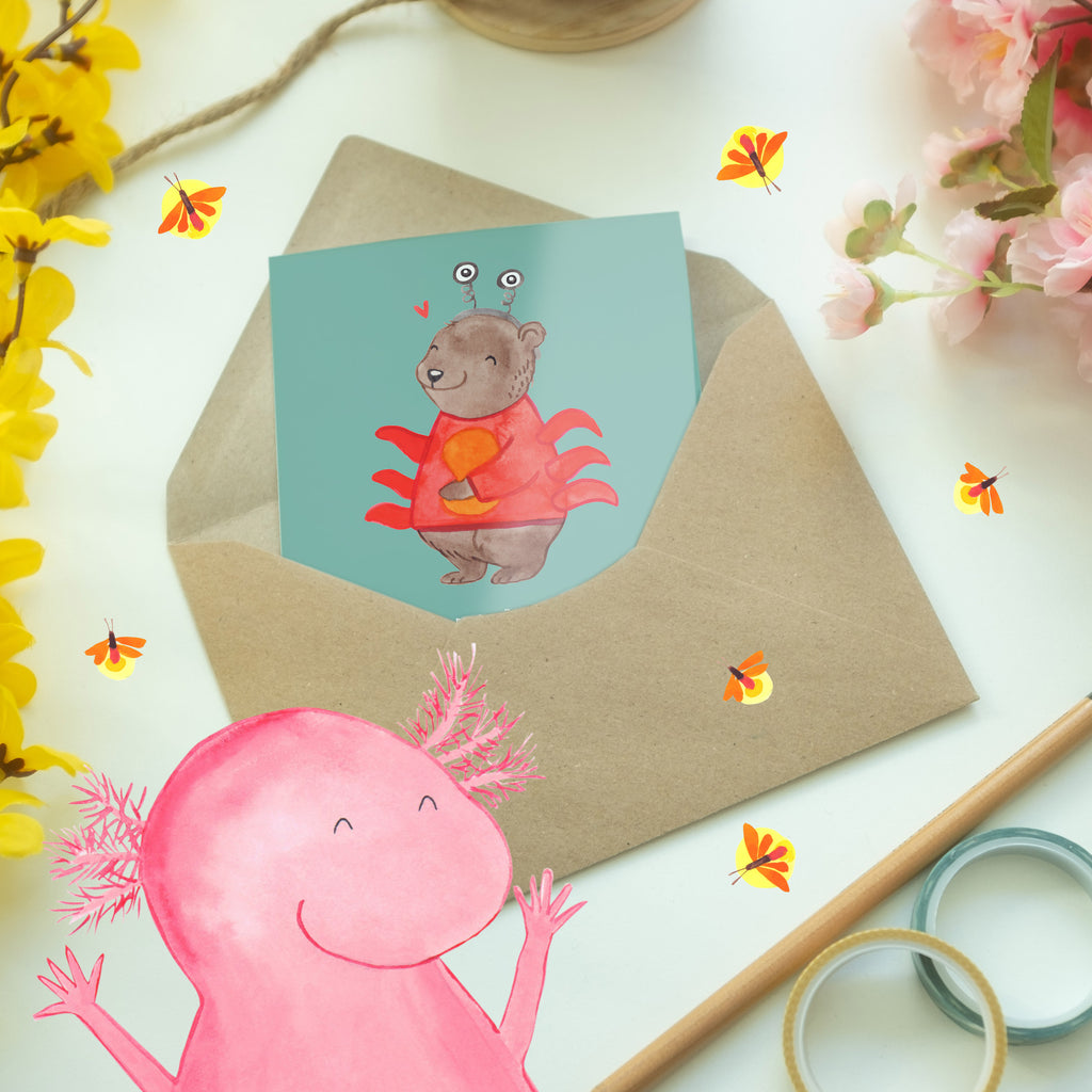 Greetings card Krebs-Persönlichkeit: Gefühlvoll, einfühlsam und... wo hast du meinen Keks versteckt? Grußkarte, Hochzeitskarte, Glückwunschkarte, Ansichtskarten, Einladungskarte, Geburtstagskarte, Karte, Klappkarte, Tierkreiszeichen, Sternzeichen, Horoskop, Astrologie, Aszendent