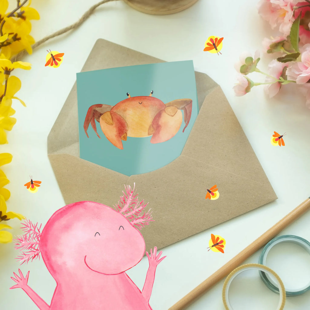 Greetings card Krebse haben mehr Phasen als der Mond. Ansichtskarten, Karte, Grußkarte, Geburtstagskarte, Hochzeitskarte, Klappkarte, Glückwunschkarte, Einladungskarte, Tierkreiszeichen, Sternzeichen, Horoskop, Astrologie, Aszendent