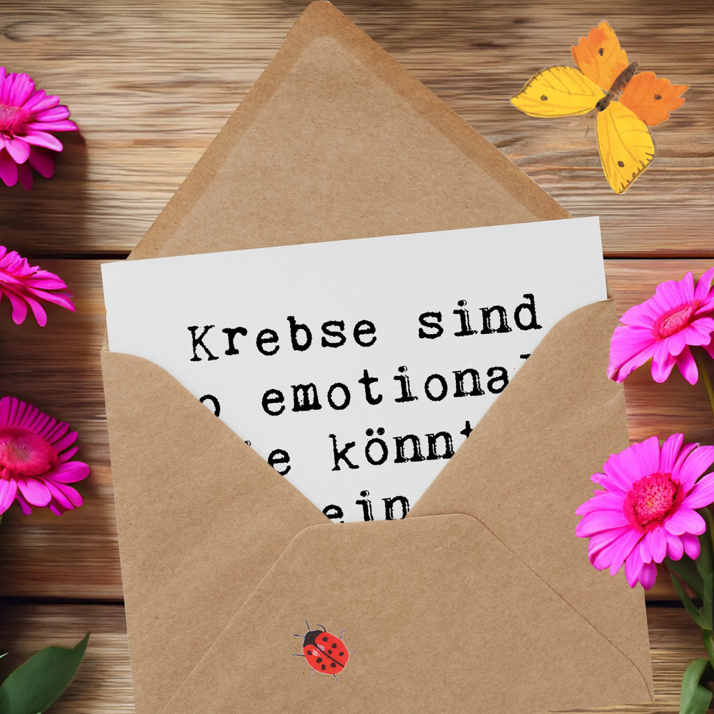 Deluxe Karte Spruch Emotionaler Krebs Einladungskarte, Glückwunschkarte, Karte, Geburtstagskarte, Klappkarte, Hochwertige Grußkarte, Hochzeitskarte, Hochwertige Klappkarte, Grußkarte, Tierkreiszeichen, Sternzeichen, Horoskop, Astrologie, Aszendent