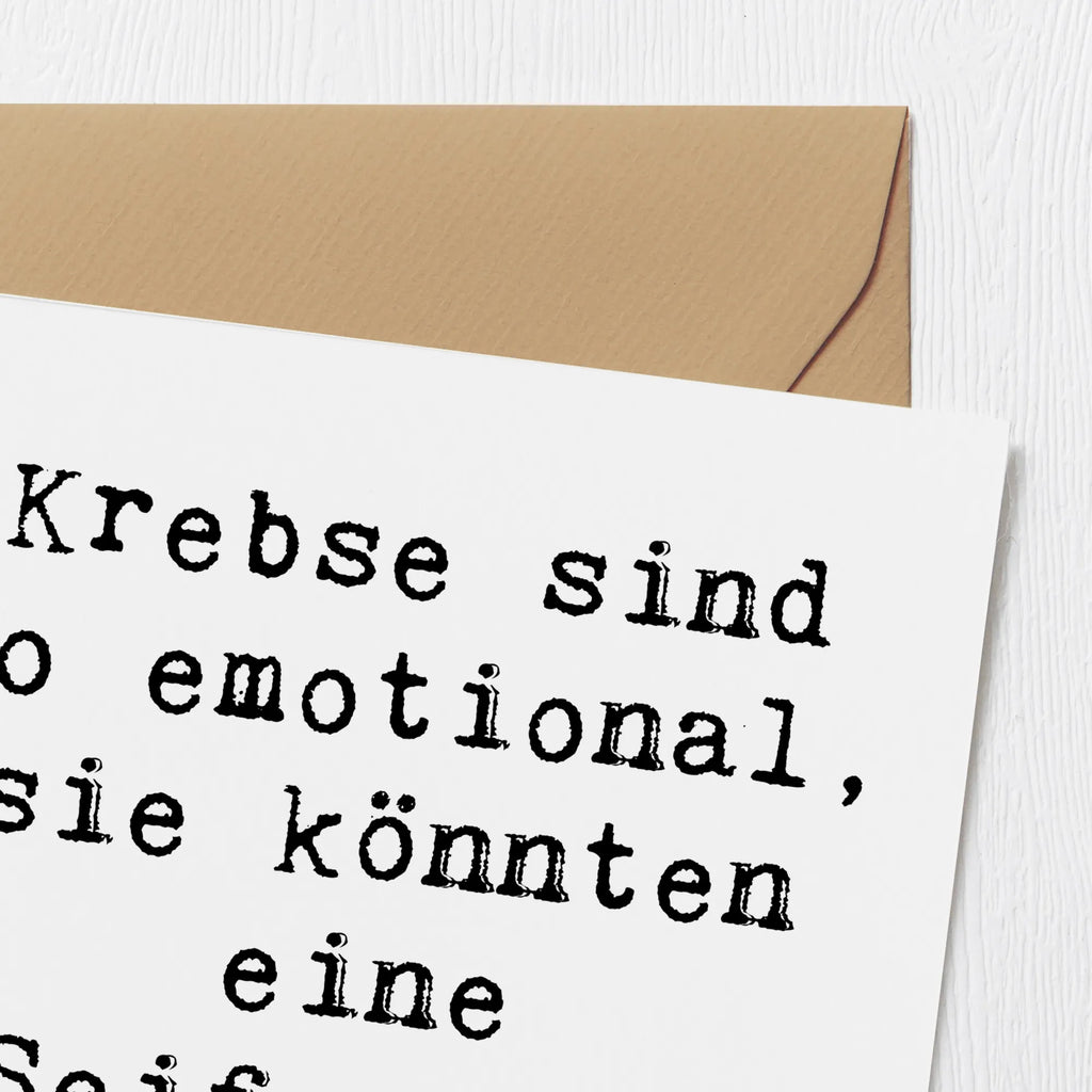 Deluxe Karte Spruch Emotionaler Krebs Einladungskarte, Glückwunschkarte, Karte, Geburtstagskarte, Klappkarte, Hochwertige Grußkarte, Hochzeitskarte, Hochwertige Klappkarte, Grußkarte, Tierkreiszeichen, Sternzeichen, Horoskop, Astrologie, Aszendent