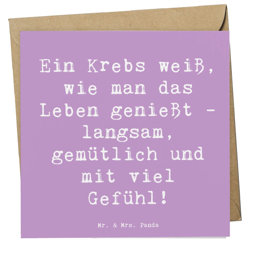 Deluxe Karte Spruch Krebs Genießer Einladungskarte, Grußkarte, Hochwertige Grußkarte, Karte, Glückwunschkarte, Hochwertige Klappkarte, Geburtstagskarte, Klappkarte, Hochzeitskarte, Tierkreiszeichen, Sternzeichen, Horoskop, Astrologie, Aszendent