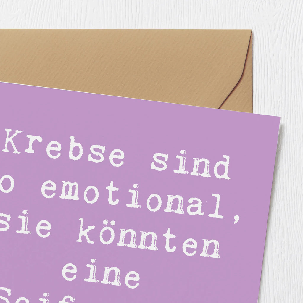 Deluxe Karte Spruch Emotionaler Krebs Einladungskarte, Glückwunschkarte, Karte, Geburtstagskarte, Klappkarte, Hochwertige Grußkarte, Hochzeitskarte, Hochwertige Klappkarte, Grußkarte, Tierkreiszeichen, Sternzeichen, Horoskop, Astrologie, Aszendent