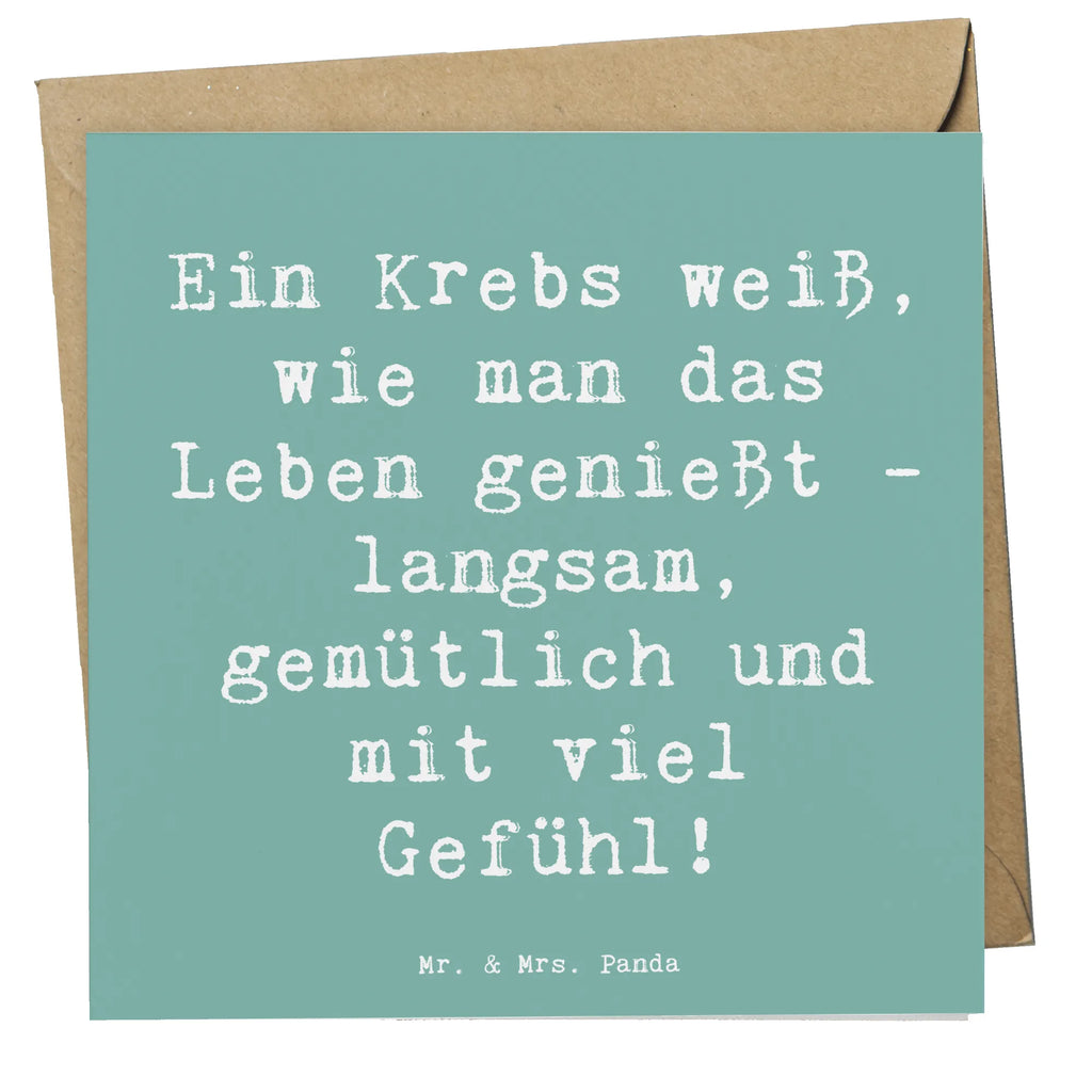 Deluxe Karte Spruch Krebs Genießer Einladungskarte, Grußkarte, Hochwertige Grußkarte, Karte, Glückwunschkarte, Hochwertige Klappkarte, Geburtstagskarte, Klappkarte, Hochzeitskarte, Tierkreiszeichen, Sternzeichen, Horoskop, Astrologie, Aszendent