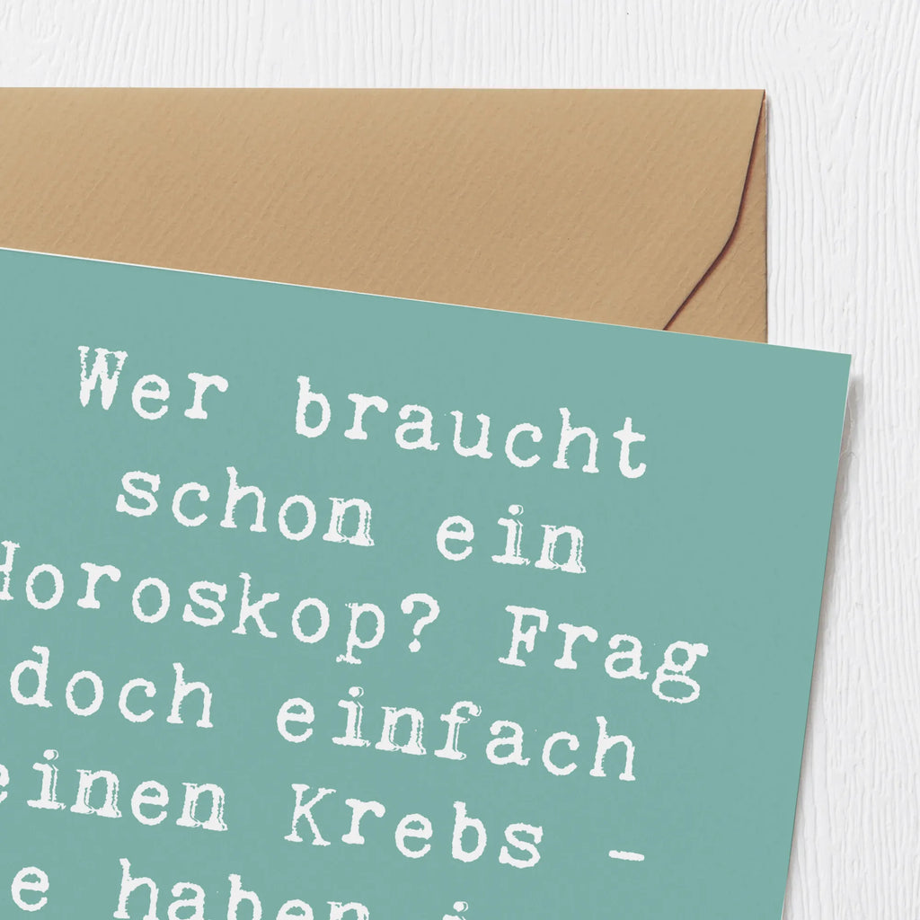 Deluxe Karte Spruch Krebs Gefühl Grußkarte, Einladungskarte, Hochwertige Klappkarte, Hochwertige Grußkarte, Karte, Geburtstagskarte, Klappkarte, Glückwunschkarte, Hochzeitskarte, Tierkreiszeichen, Sternzeichen, Horoskop, Astrologie, Aszendent