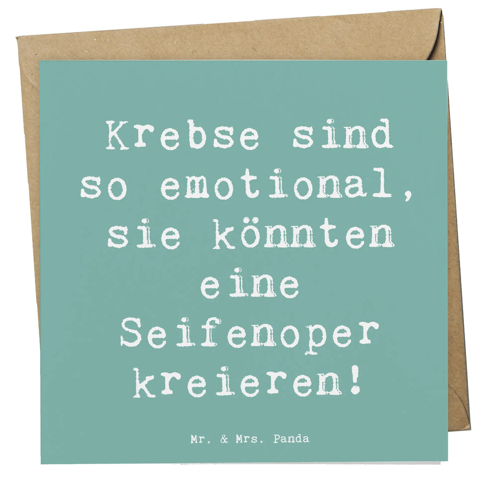 Deluxe Karte Spruch Emotionaler Krebs Einladungskarte, Glückwunschkarte, Karte, Geburtstagskarte, Klappkarte, Hochwertige Grußkarte, Hochzeitskarte, Hochwertige Klappkarte, Grußkarte, Tierkreiszeichen, Sternzeichen, Horoskop, Astrologie, Aszendent
