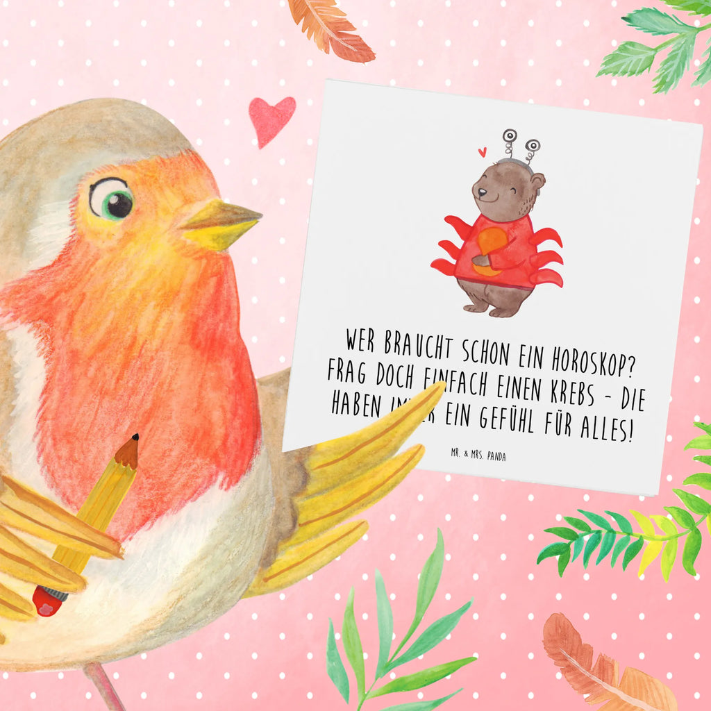 Deluxe Karte Krebs Gefühl Grußkarte, Karte, Geburtstagskarte, Klappkarte, Hochzeitskarte, Hochwertige Klappkarte, Hochwertige Grußkarte, Glückwunschkarte, Einladungskarte, Tierkreiszeichen, Sternzeichen, Horoskop, Astrologie, Aszendent