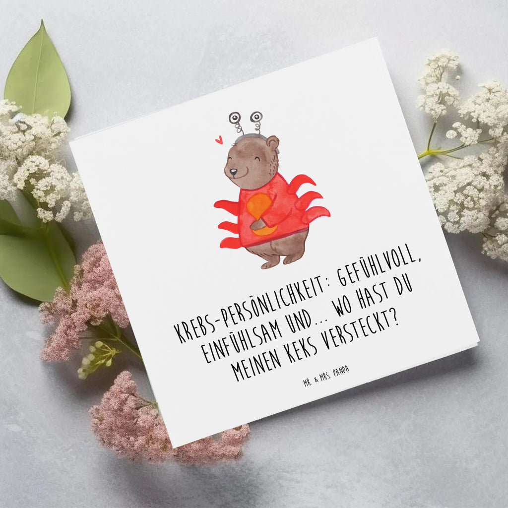 Deluxe Card Krebs-Persönlichkeit: Gefühlvoll, einfühlsam und... wo hast du meinen Keks versteckt? Einladungskarte, Karte, Geburtstagskarte, Hochwertige Klappkarte, Hochzeitskarte, Klappkarte, Glückwunschkarte, Grußkarte, Hochwertige Grußkarte, Tierkreiszeichen, Sternzeichen, Horoskop, Astrologie, Aszendent