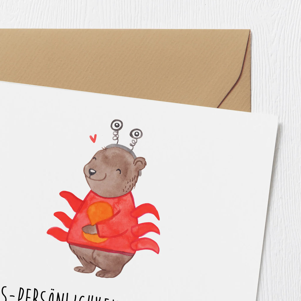 Deluxe Card Krebs-Persönlichkeit: Gefühlvoll, einfühlsam und... wo hast du meinen Keks versteckt? Einladungskarte, Karte, Geburtstagskarte, Hochwertige Klappkarte, Hochzeitskarte, Klappkarte, Glückwunschkarte, Grußkarte, Hochwertige Grußkarte, Tierkreiszeichen, Sternzeichen, Horoskop, Astrologie, Aszendent