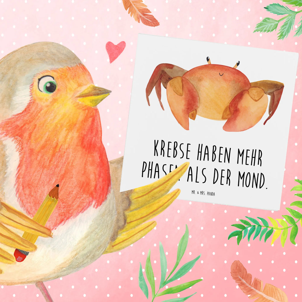 Deluxe Card Krebse haben mehr Phasen als der Mond. Glückwunschkarte, Hochwertige Klappkarte, Klappkarte, Karte, Geburtstagskarte, Grußkarte, Hochzeitskarte, Einladungskarte, Hochwertige Grußkarte, Tierkreiszeichen, Sternzeichen, Horoskop, Astrologie, Aszendent