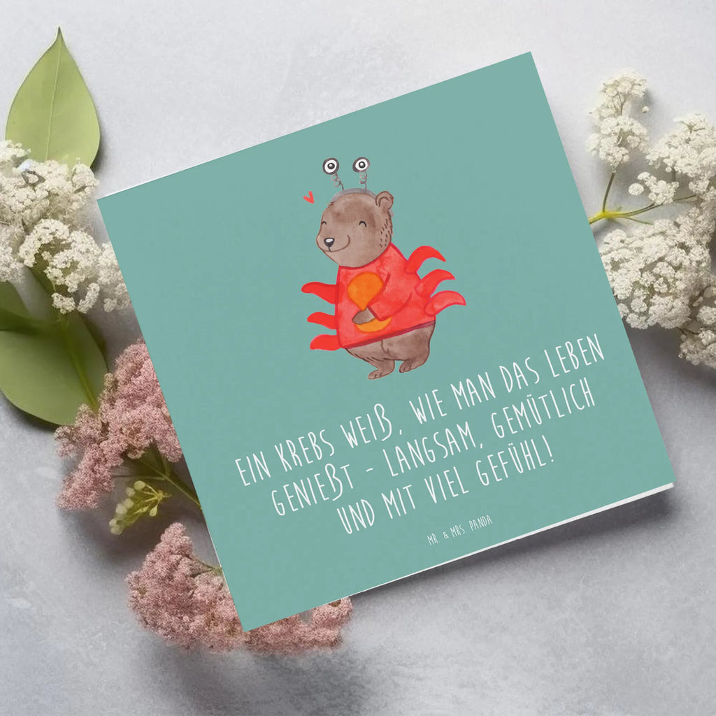 Deluxe Karte Krebs Genießer Hochwertige Klappkarte, Karte, Glückwunschkarte, Hochzeitskarte, Einladungskarte, Klappkarte, Hochwertige Grußkarte, Geburtstagskarte, Grußkarte, Tierkreiszeichen, Sternzeichen, Horoskop, Astrologie, Aszendent