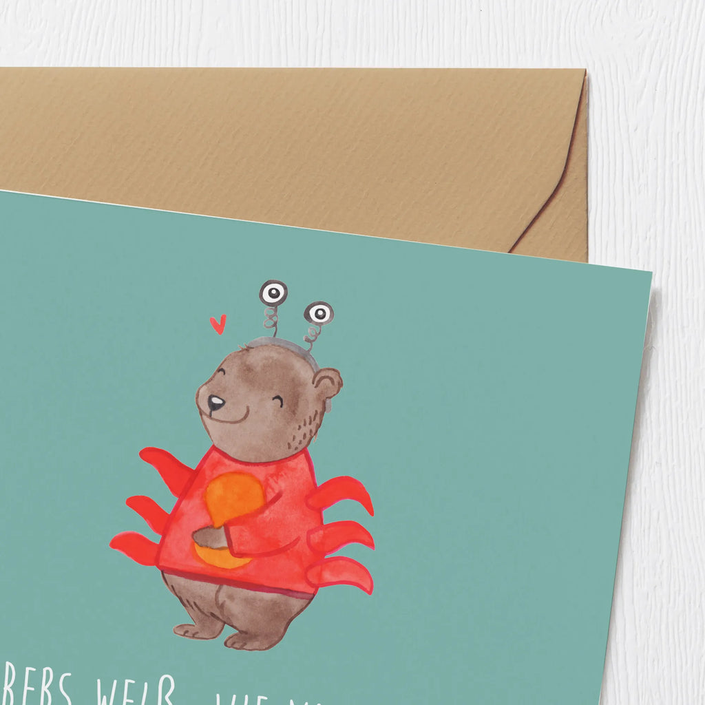 Deluxe Karte Krebs Genießer Hochwertige Klappkarte, Karte, Glückwunschkarte, Hochzeitskarte, Einladungskarte, Klappkarte, Hochwertige Grußkarte, Geburtstagskarte, Grußkarte, Tierkreiszeichen, Sternzeichen, Horoskop, Astrologie, Aszendent