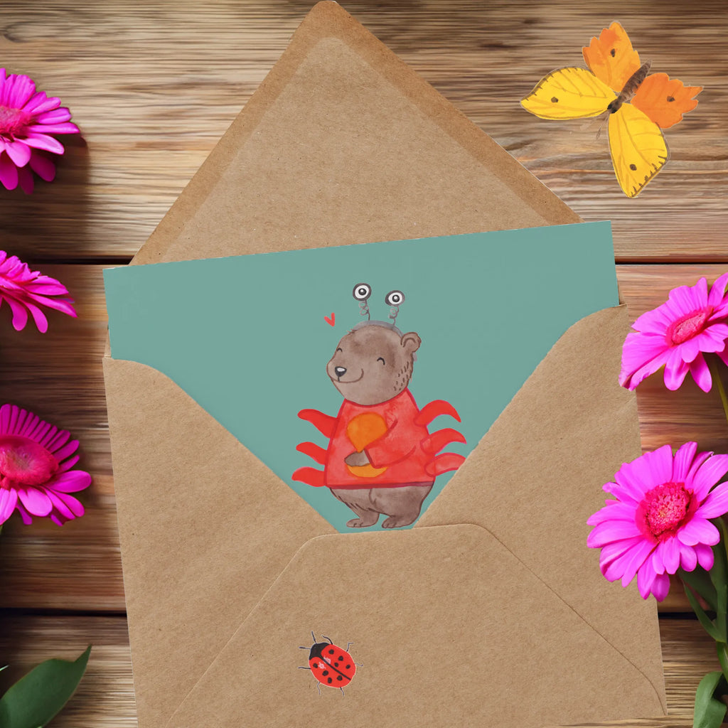 Deluxe Karte Krebs Gefühl Grußkarte, Karte, Geburtstagskarte, Klappkarte, Hochzeitskarte, Hochwertige Klappkarte, Hochwertige Grußkarte, Glückwunschkarte, Einladungskarte, Tierkreiszeichen, Sternzeichen, Horoskop, Astrologie, Aszendent