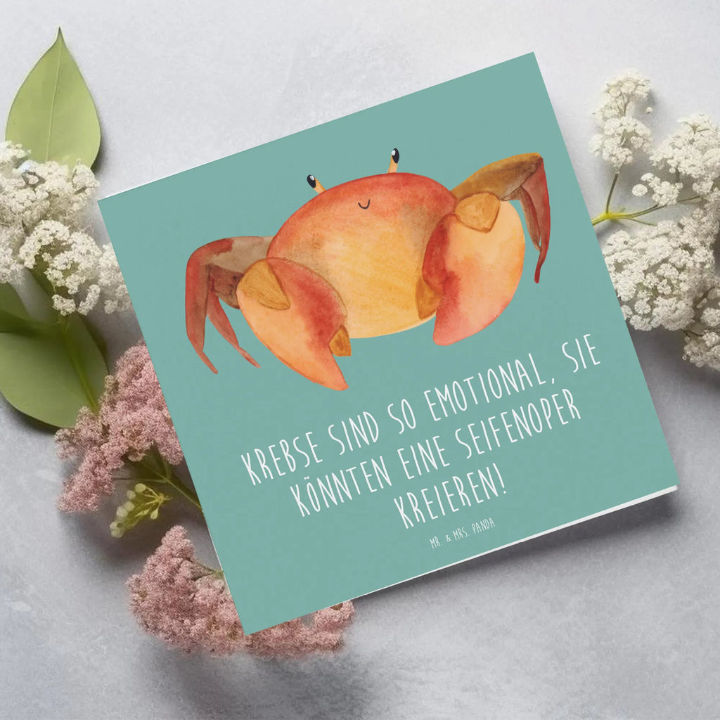 Deluxe Karte Emotionaler Krebs Klappkarte, Hochzeitskarte, Hochwertige Grußkarte, Hochwertige Klappkarte, Grußkarte, Glückwunschkarte, Geburtstagskarte, Karte, Einladungskarte, Tierkreiszeichen, Sternzeichen, Horoskop, Astrologie, Aszendent