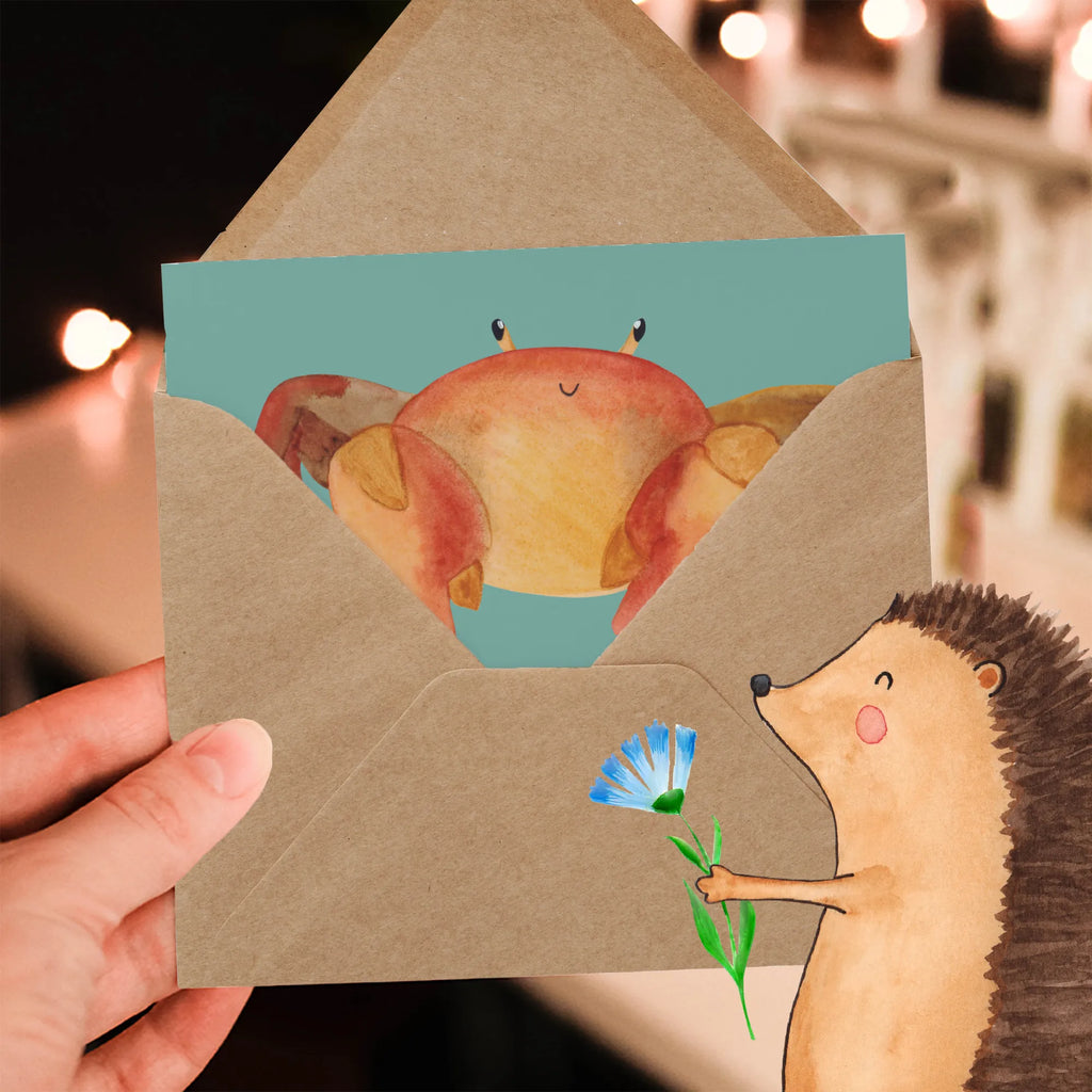 Deluxe Karte Emotionaler Krebs Klappkarte, Hochzeitskarte, Hochwertige Grußkarte, Hochwertige Klappkarte, Grußkarte, Glückwunschkarte, Geburtstagskarte, Karte, Einladungskarte, Tierkreiszeichen, Sternzeichen, Horoskop, Astrologie, Aszendent