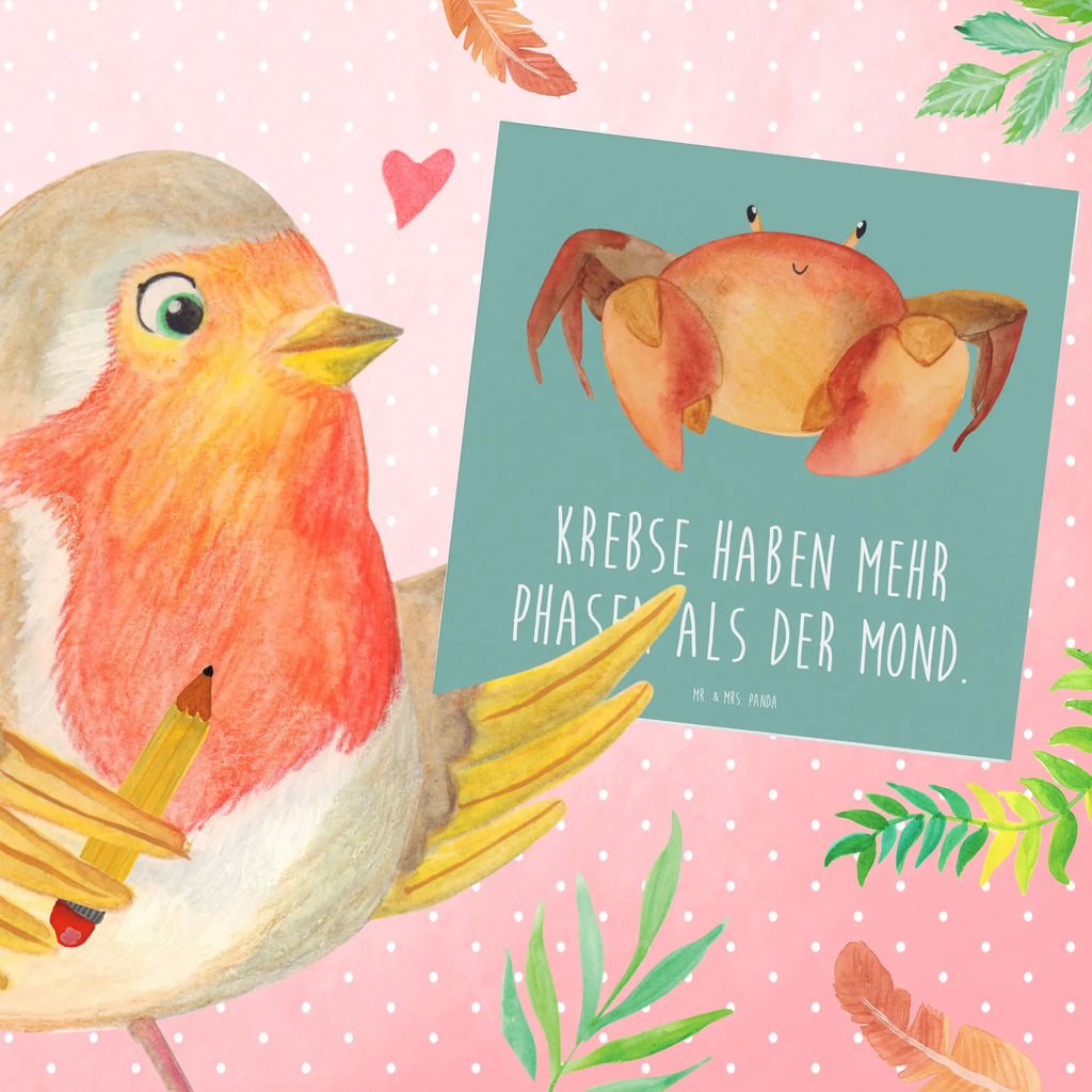 Deluxe Card Krebse haben mehr Phasen als der Mond. Glückwunschkarte, Hochwertige Klappkarte, Klappkarte, Karte, Geburtstagskarte, Grußkarte, Hochzeitskarte, Einladungskarte, Hochwertige Grußkarte, Tierkreiszeichen, Sternzeichen, Horoskop, Astrologie, Aszendent