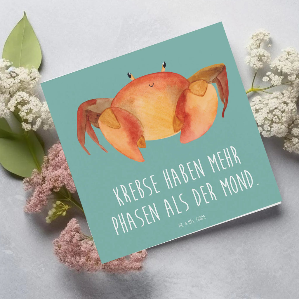 Deluxe Card Krebse haben mehr Phasen als der Mond. Glückwunschkarte, Hochwertige Klappkarte, Klappkarte, Karte, Geburtstagskarte, Grußkarte, Hochzeitskarte, Einladungskarte, Hochwertige Grußkarte, Tierkreiszeichen, Sternzeichen, Horoskop, Astrologie, Aszendent