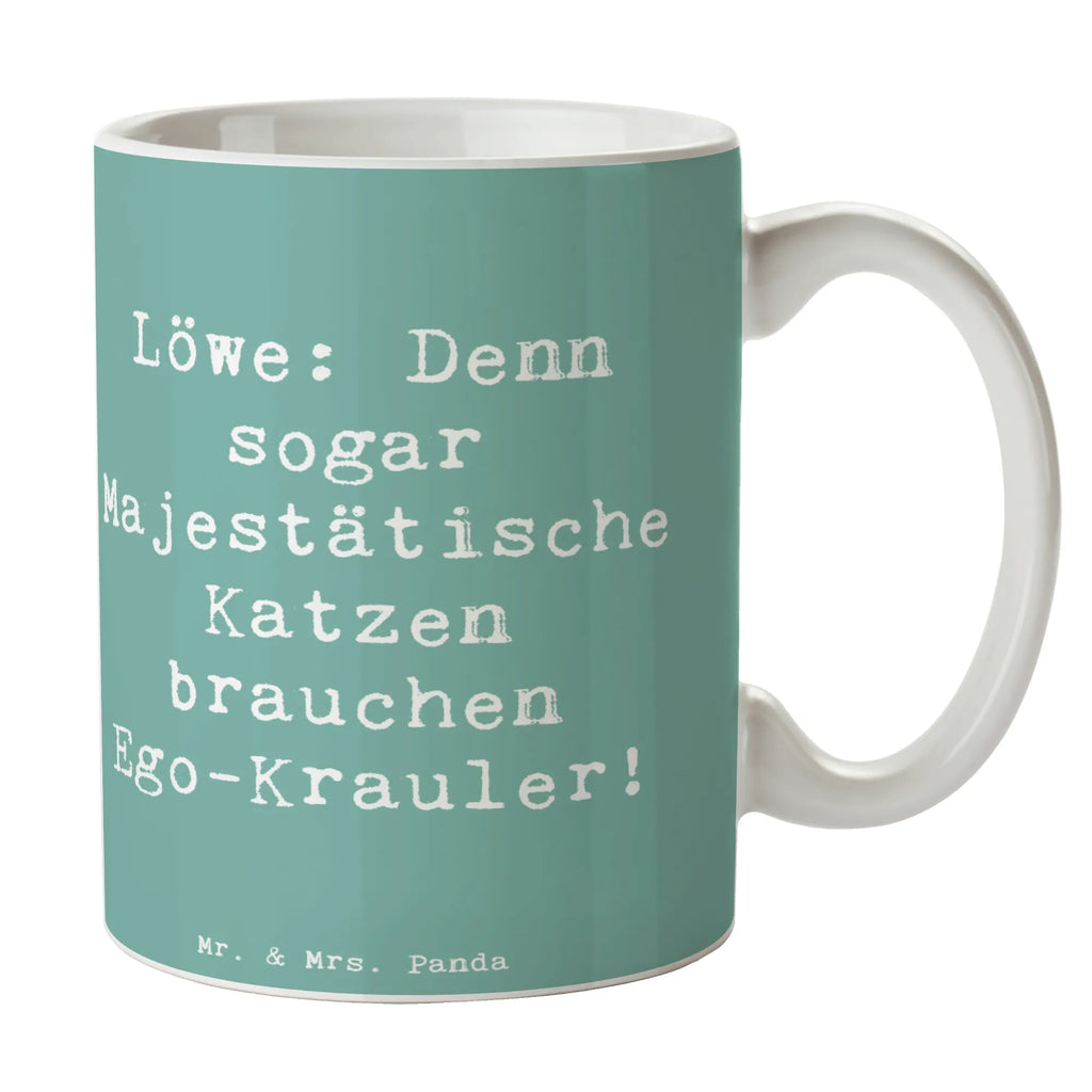 Tasse Spruch Majestätischer Löwe Tasse, Porzellantasse, Kaffeetasse, Keramiktasse, Tasse mit Zitaten, Tasse mit Motiven, Bürotasse, Geschenktasse, Teetasse, Tierkreiszeichen, Sternzeichen, Horoskop, Astrologie, Aszendent