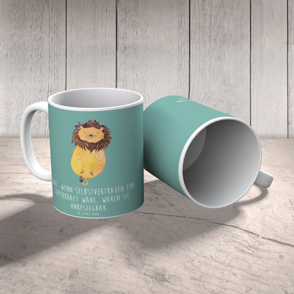 Mug Löwe: Wenn Selbstvertrauen eine Superkraft wäre, wären sie unbesiegbar. Keramiktasse, Geschenktasse, Teetasse, Tasse mit Motiven, Tasse mit Zitaten, Porzellantasse, Kaffeetasse, Bürotasse, Tasse, Tierkreiszeichen, Sternzeichen, Horoskop, Astrologie, Aszendent