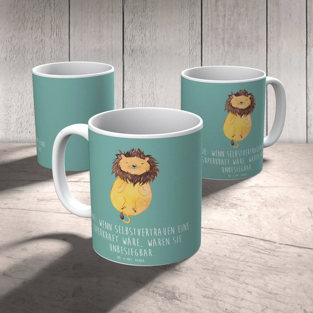 Mug Löwe: Wenn Selbstvertrauen eine Superkraft wäre, wären sie unbesiegbar. Keramiktasse, Geschenktasse, Teetasse, Tasse mit Motiven, Tasse mit Zitaten, Porzellantasse, Kaffeetasse, Bürotasse, Tasse, Tierkreiszeichen, Sternzeichen, Horoskop, Astrologie, Aszendent