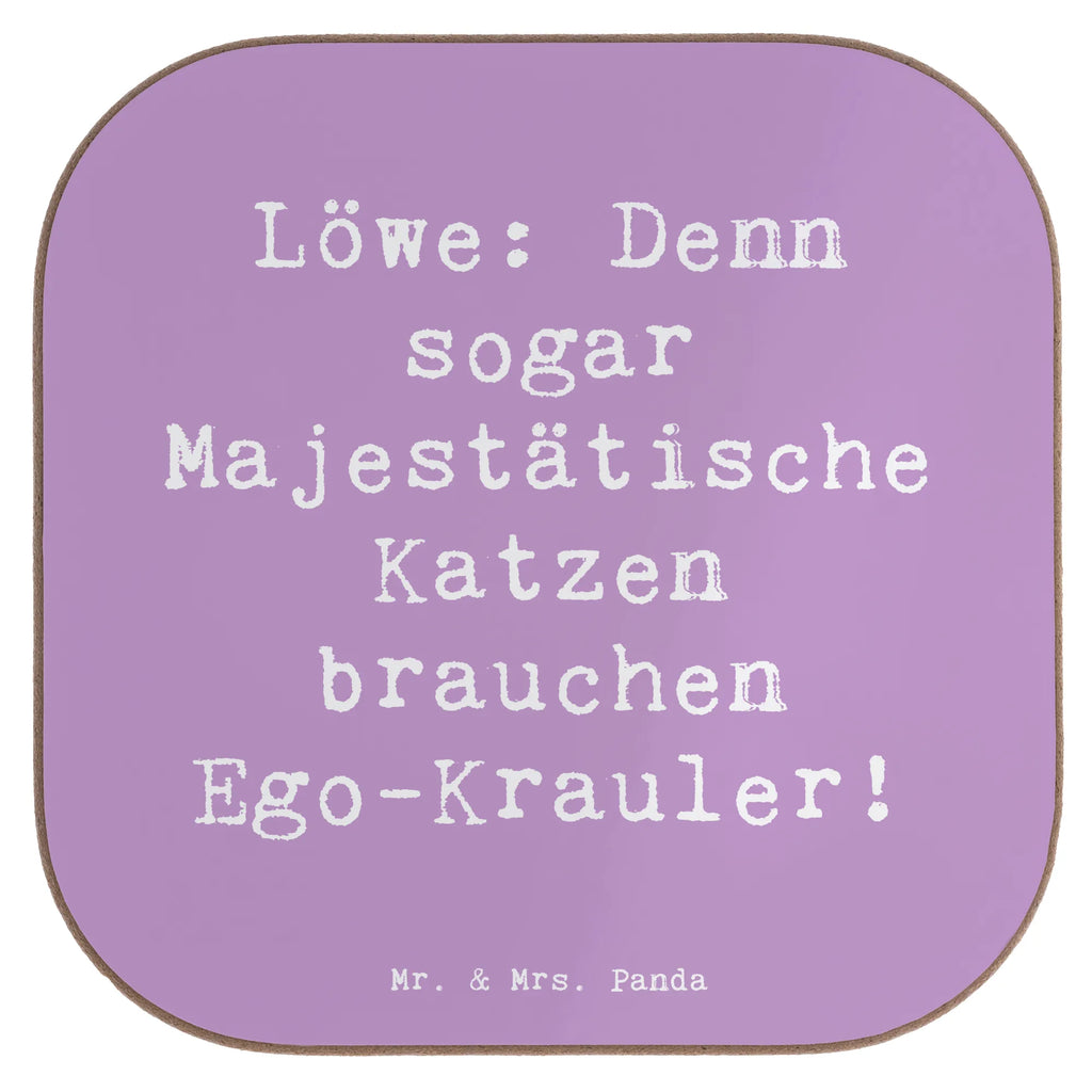 Square coaster Saying Löwe: Denn sogar Majestätische Katzen brauchen Ego-Krauler! Untersetzer Gläser, Getränkeuntersetzer, Untersetzer Design, Untersetzer für Gläser, Bierdeckel, Glasuntersetzer, Untersetzer aus Holz, Untersetzer, Untersetzer Holz, Korkuntersetzer, Holzuntersetzer, Tassen Untersetzer, Tierkreiszeichen, Sternzeichen, Horoskop, Astrologie, Aszendent