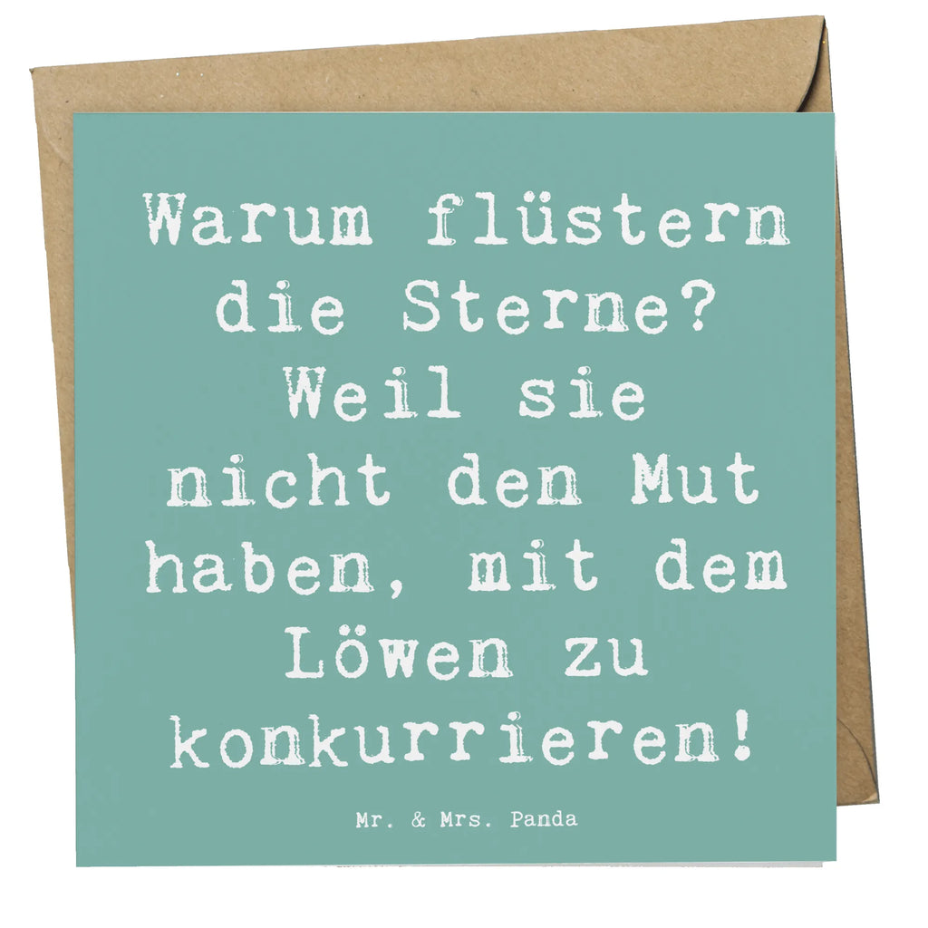 Deluxe Karte Spruch Sterne und Löwe Einladungskarte, Karte, Hochwertige Klappkarte, Glückwunschkarte, Hochwertige Grußkarte, Hochzeitskarte, Grußkarte, Klappkarte, Geburtstagskarte, Tierkreiszeichen, Sternzeichen, Horoskop, Astrologie, Aszendent