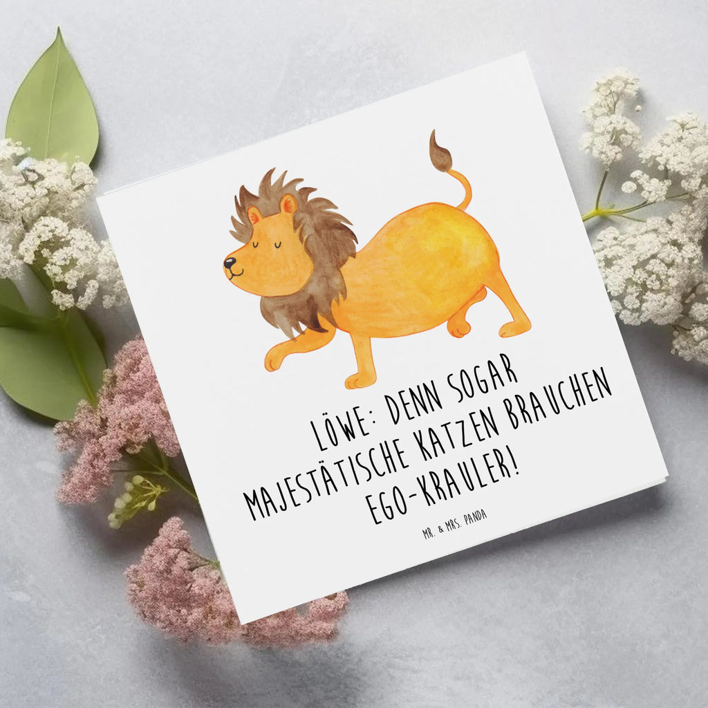 Deluxe Karte Majestätischer Löwe Einladungskarte, Hochzeitskarte, Klappkarte, Karte, Geburtstagskarte, Grußkarte, Hochwertige Grußkarte, Hochwertige Klappkarte, Glückwunschkarte, Tierkreiszeichen, Sternzeichen, Horoskop, Astrologie, Aszendent