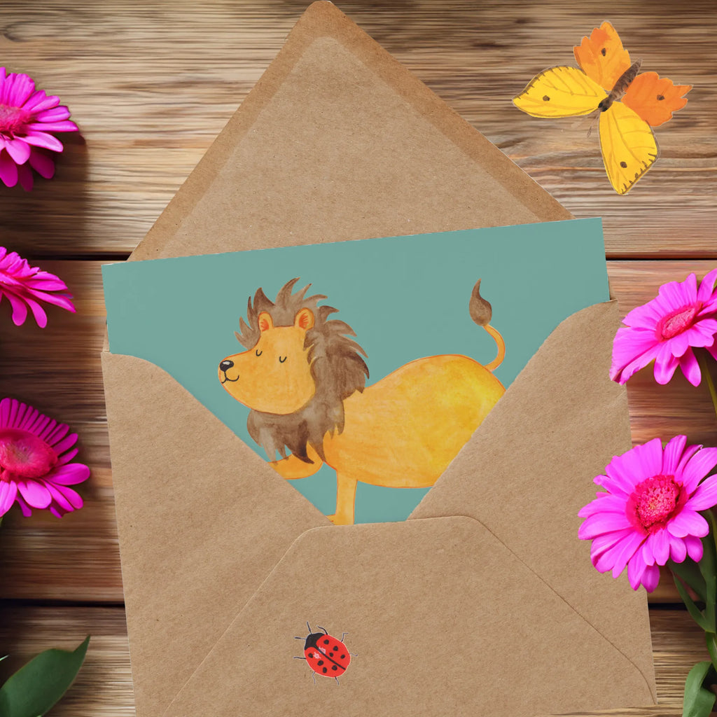 Deluxe Karte Majestätischer Löwe Einladungskarte, Hochzeitskarte, Klappkarte, Karte, Geburtstagskarte, Grußkarte, Hochwertige Grußkarte, Hochwertige Klappkarte, Glückwunschkarte, Tierkreiszeichen, Sternzeichen, Horoskop, Astrologie, Aszendent