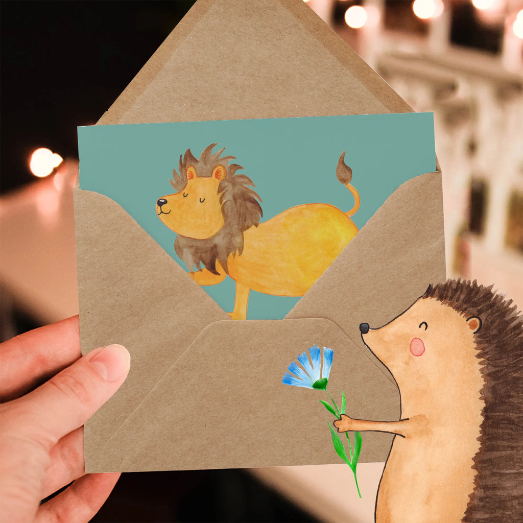 Deluxe Karte Majestätischer Löwe Einladungskarte, Hochzeitskarte, Klappkarte, Karte, Geburtstagskarte, Grußkarte, Hochwertige Grußkarte, Hochwertige Klappkarte, Glückwunschkarte, Tierkreiszeichen, Sternzeichen, Horoskop, Astrologie, Aszendent