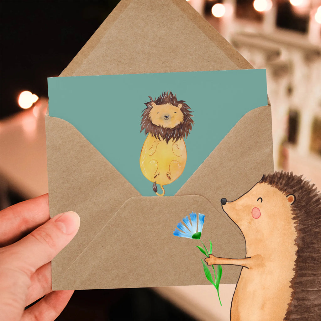 Deluxe Karte Löwe Superkraft Karte, Hochwertige Grußkarte, Grußkarte, Hochwertige Klappkarte, Einladungskarte, Glückwunschkarte, Hochzeitskarte, Geburtstagskarte, Klappkarte, Tierkreiszeichen, Sternzeichen, Horoskop, Astrologie, Aszendent