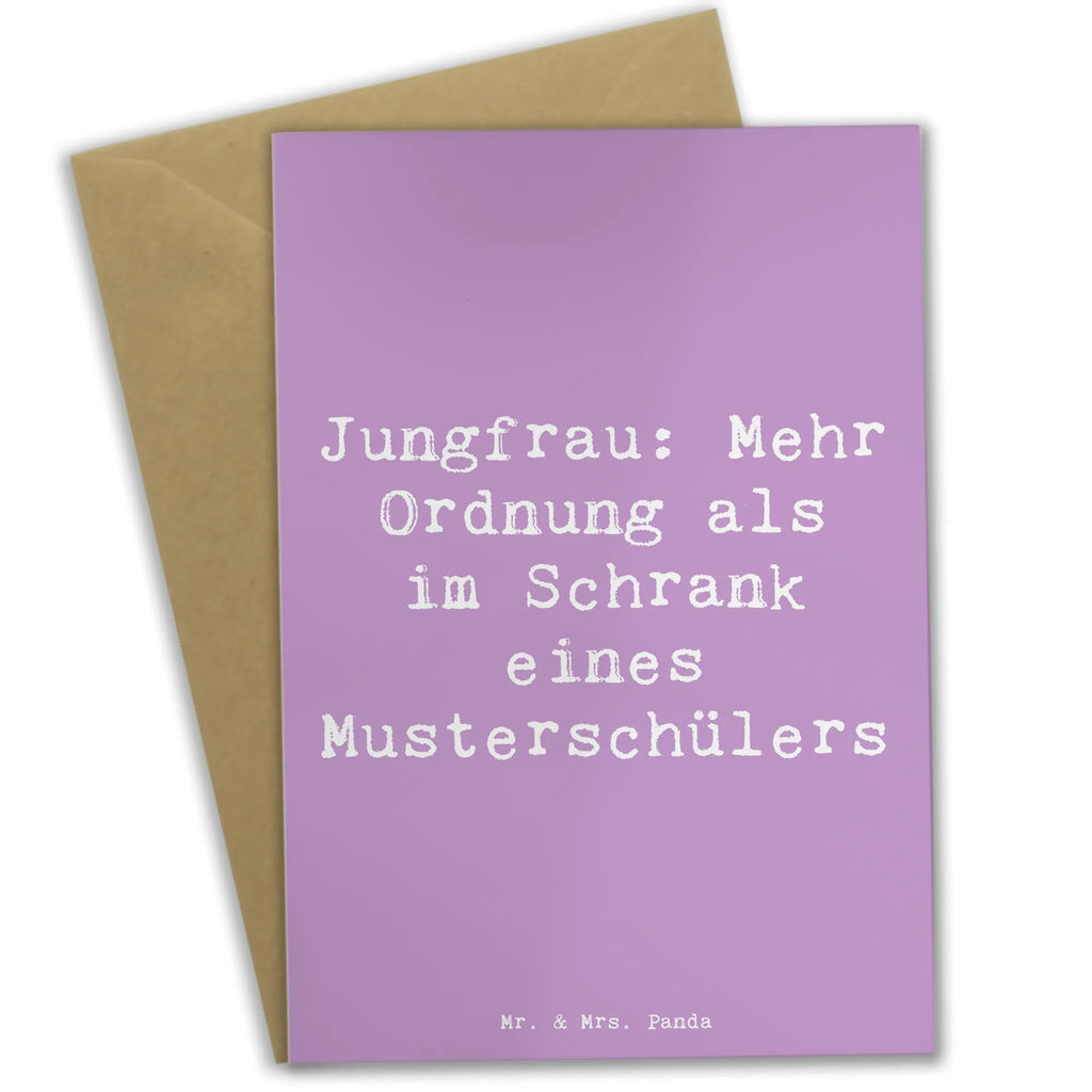 Grußkarte Spruch Jungfrau Ordnung Karte, Ansichtskarten, Glückwunschkarte, Hochzeitskarte, Einladungskarte, Grußkarte, Klappkarte, Geburtstagskarte, Tierkreiszeichen, Sternzeichen, Horoskop, Astrologie, Aszendent