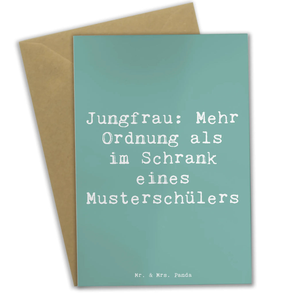 Grußkarte Spruch Jungfrau Ordnung Karte, Ansichtskarten, Glückwunschkarte, Hochzeitskarte, Einladungskarte, Grußkarte, Klappkarte, Geburtstagskarte, Tierkreiszeichen, Sternzeichen, Horoskop, Astrologie, Aszendent