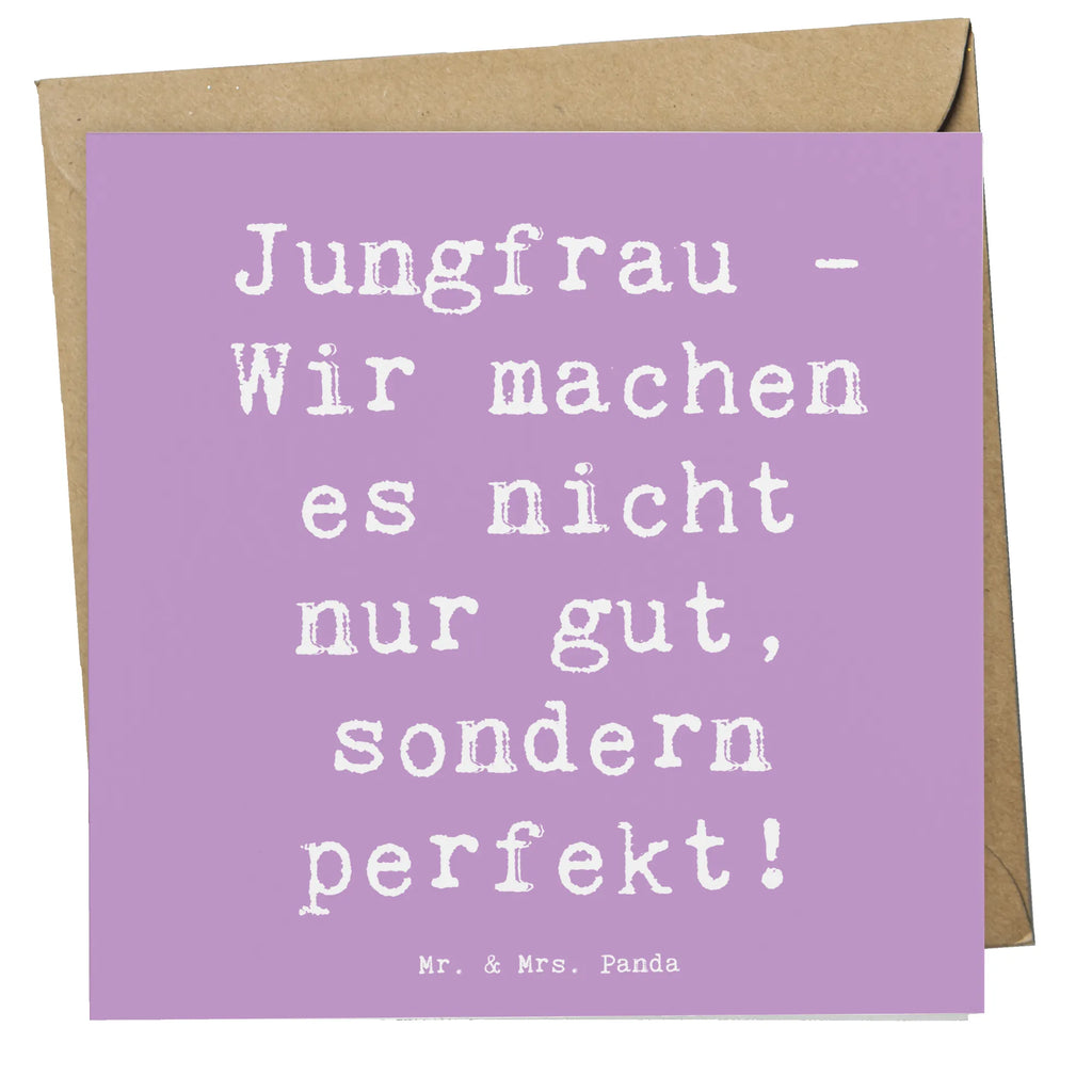 Deluxe Karte Spruch Jungfrau Perfektion Karte, Klappkarte, Geburtstagskarte, Glückwunschkarte, Hochwertige Grußkarte, Einladungskarte, Grußkarte, Hochzeitskarte, Hochwertige Klappkarte, Tierkreiszeichen, Sternzeichen, Horoskop, Astrologie, Aszendent