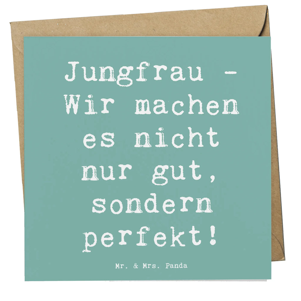 Deluxe Karte Spruch Jungfrau Perfektion Karte, Klappkarte, Geburtstagskarte, Glückwunschkarte, Hochwertige Grußkarte, Einladungskarte, Grußkarte, Hochzeitskarte, Hochwertige Klappkarte, Tierkreiszeichen, Sternzeichen, Horoskop, Astrologie, Aszendent