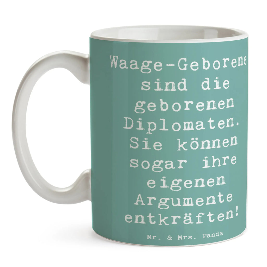 Tasse Spruch Diplomatische Waage Porzellantasse, Geschenktasse, Tasse, Keramiktasse, Teetasse, Tasse mit Motiven, Bürotasse, Tasse mit Zitaten, Kaffeetasse, Tierkreiszeichen, Sternzeichen, Horoskop, Astrologie, Aszendent