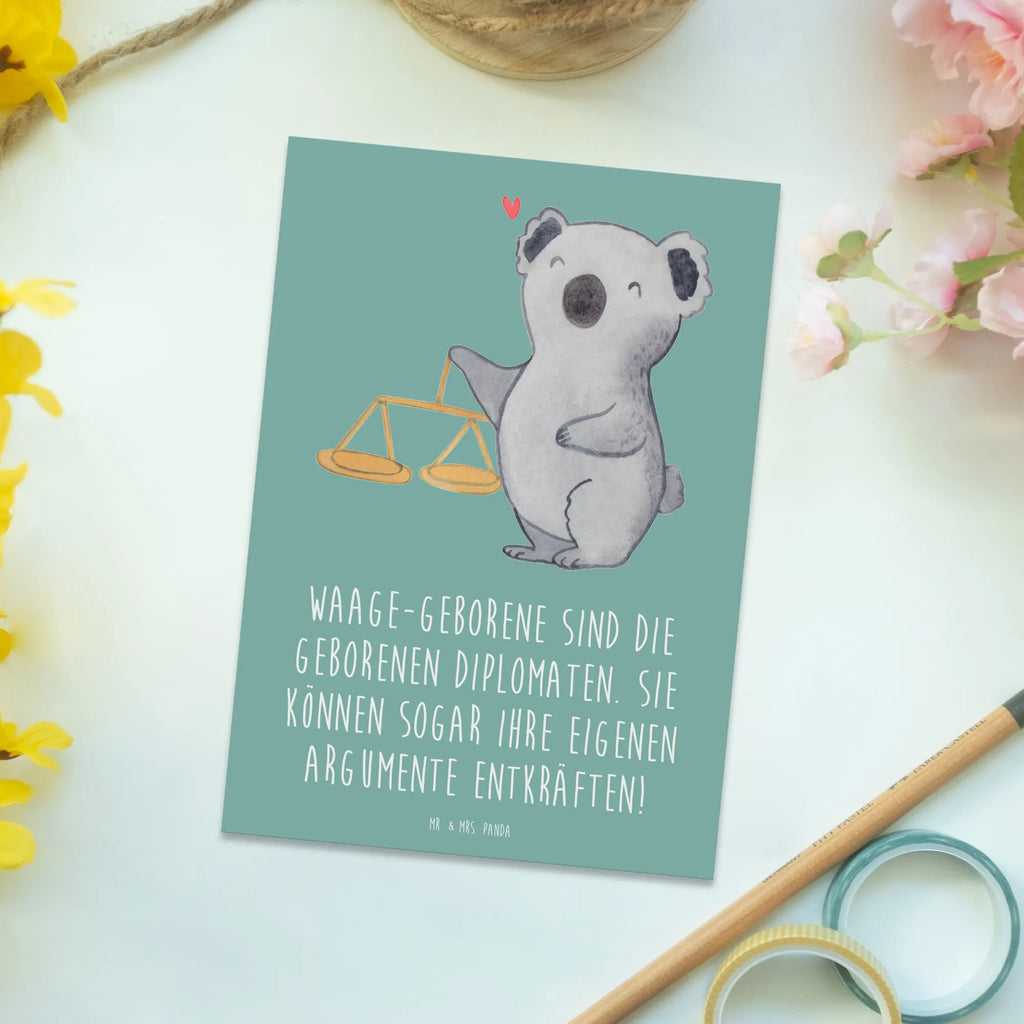Postcard Waage-Geborene sind die geborenen Diplomaten. Sie können sogar ihre eigenen Argumente entkräften! Dankeskarte, Geburtstagskarte, Karte, Ansichtskarten, Einladung, Geschenkkarte, Ansichtskarte, Einladungskarte, Einladung Geburtstag, Einladungskarten Geburtstag, Grußkarte, Postkarte, Tierkreiszeichen, Sternzeichen, Horoskop, Astrologie, Aszendent