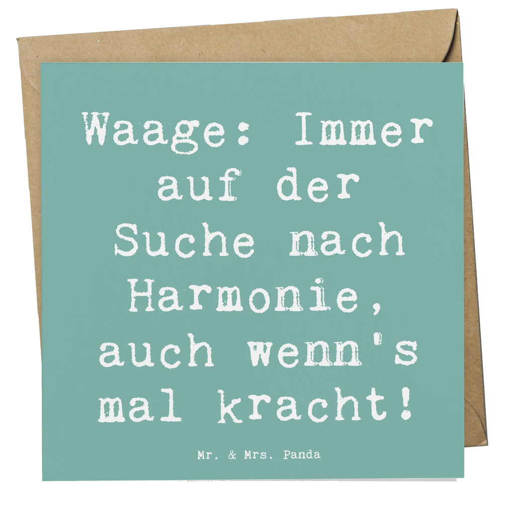 Deluxe Karte Spruch Waagen Harmonie Einladungskarte, Glückwunschkarte, Geburtstagskarte, Karte, Grußkarte, Hochzeitskarte, Hochwertige Klappkarte, Klappkarte, Hochwertige Grußkarte, Tierkreiszeichen, Sternzeichen, Horoskop, Astrologie, Aszendent