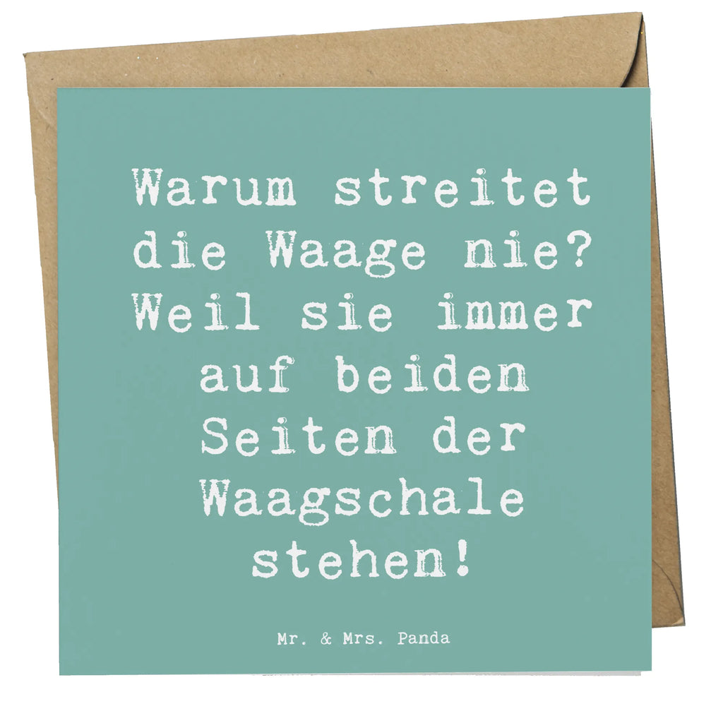 Deluxe Karte Spruch Waage Harmonie Grußkarte, Einladungskarte, Geburtstagskarte, Hochwertige Grußkarte, Karte, Klappkarte, Hochwertige Klappkarte, Hochzeitskarte, Glückwunschkarte, Tierkreiszeichen, Sternzeichen, Horoskop, Astrologie, Aszendent