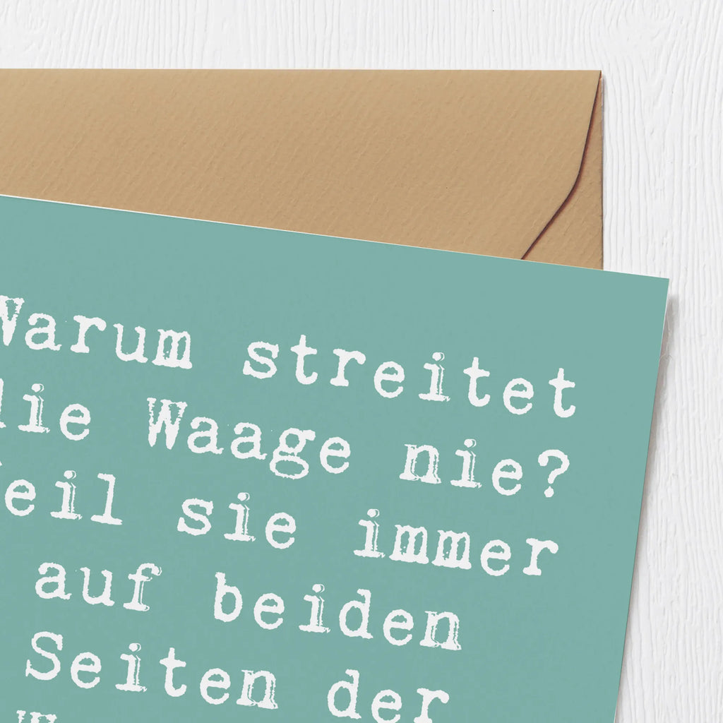 Deluxe Karte Spruch Waage Harmonie Grußkarte, Einladungskarte, Geburtstagskarte, Hochwertige Grußkarte, Karte, Klappkarte, Hochwertige Klappkarte, Hochzeitskarte, Glückwunschkarte, Tierkreiszeichen, Sternzeichen, Horoskop, Astrologie, Aszendent
